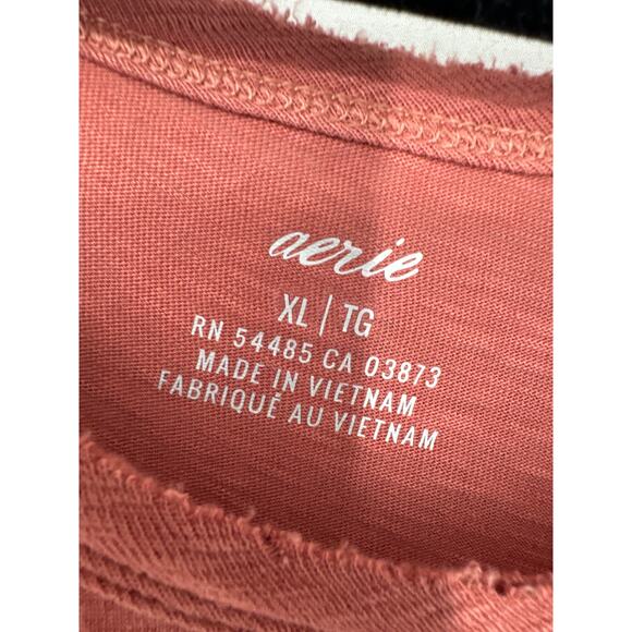 Aerie Dress Womens XL Pink Maxi Tiered Flowy Comfy Casual Cottage Boho Cotton - Picture 2 of 7